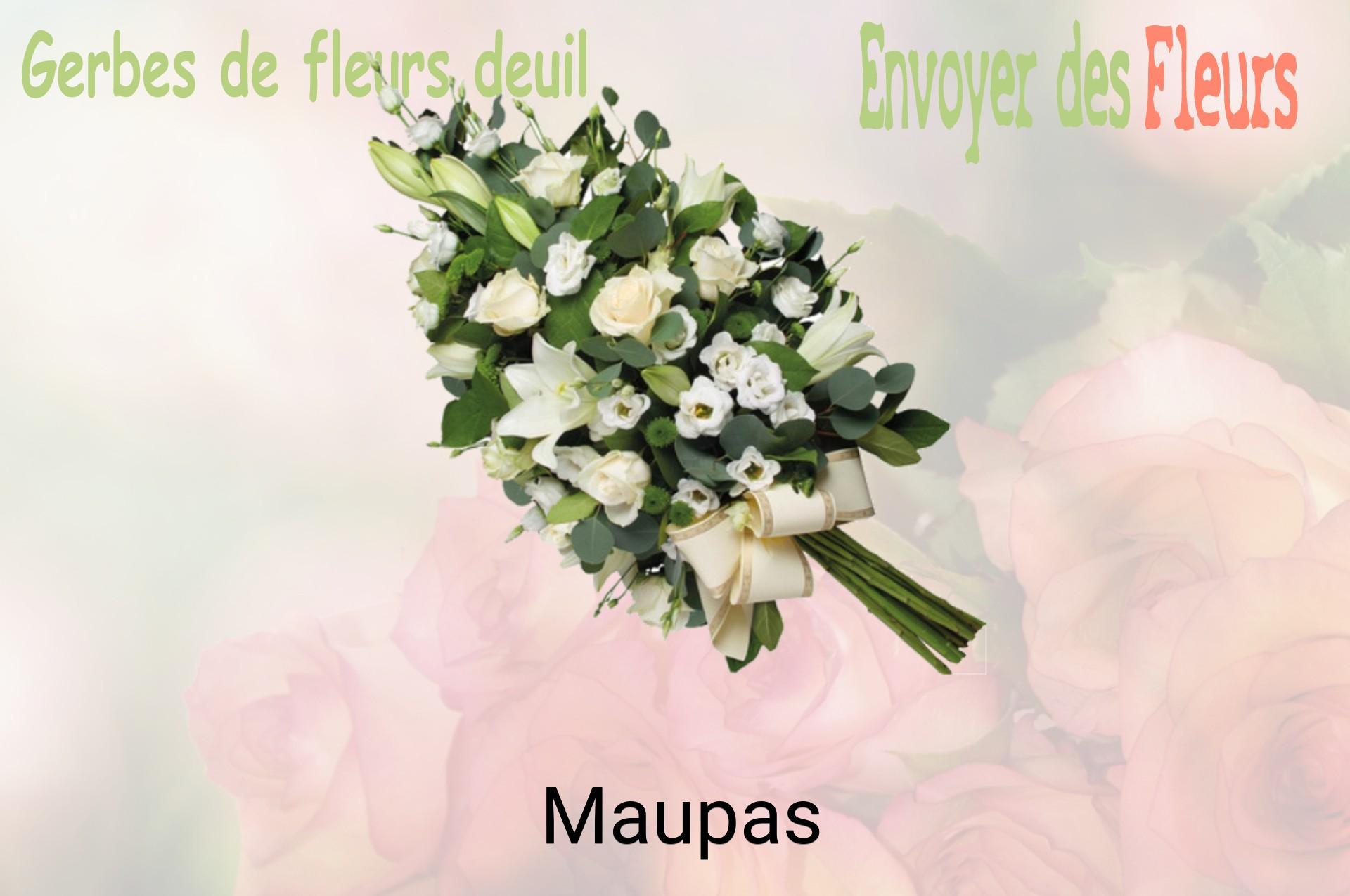 Gerbe de fleurs de deuil livrée à Maupas